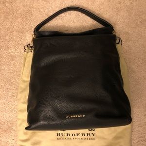 Burberry London Grainy Leather Medium Cale Hobo